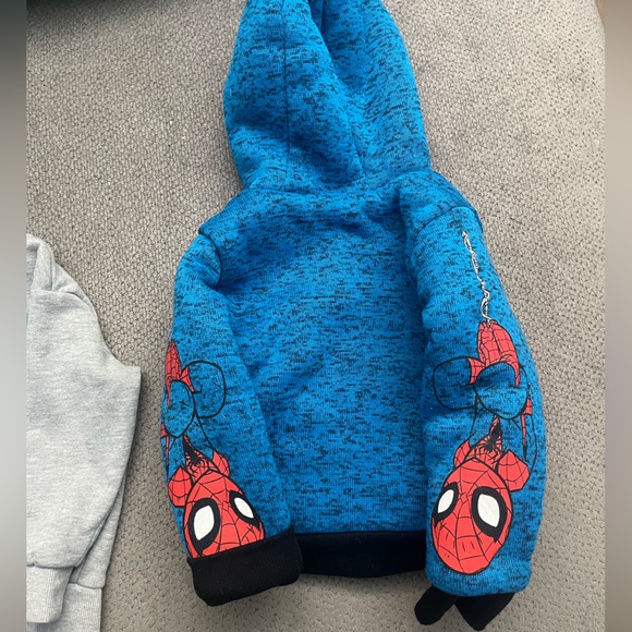 Spider-Man Marvel Toddler Warm Zip-Up Jacket and Crewneck Sweater - Picture 9 of 9